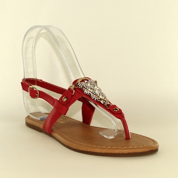 Flat Sandals from Fashion Focus - Banana-1 Red - Picture 3 of 3